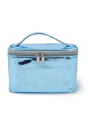 New! Target Bullseye Playground Blue Metallic Cosmetic Makeup Bag, Spring 2026